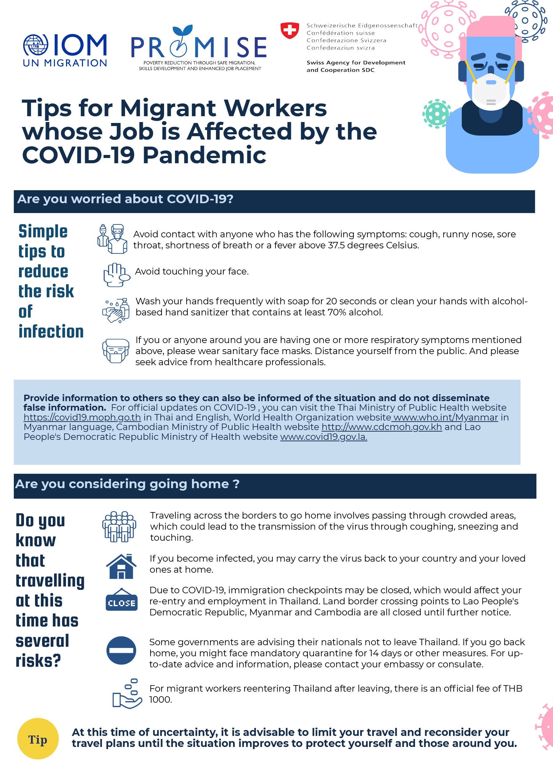 Tips for Migrant Workers whose Job is Affected by the COVID-19 Pandemic